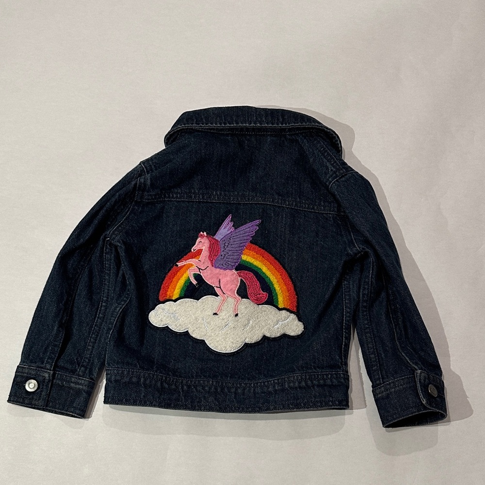 Hanna Andersson Jean Jacket with Colorful Patches